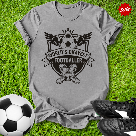 World's Okayest Footballer Kids T-Shirt