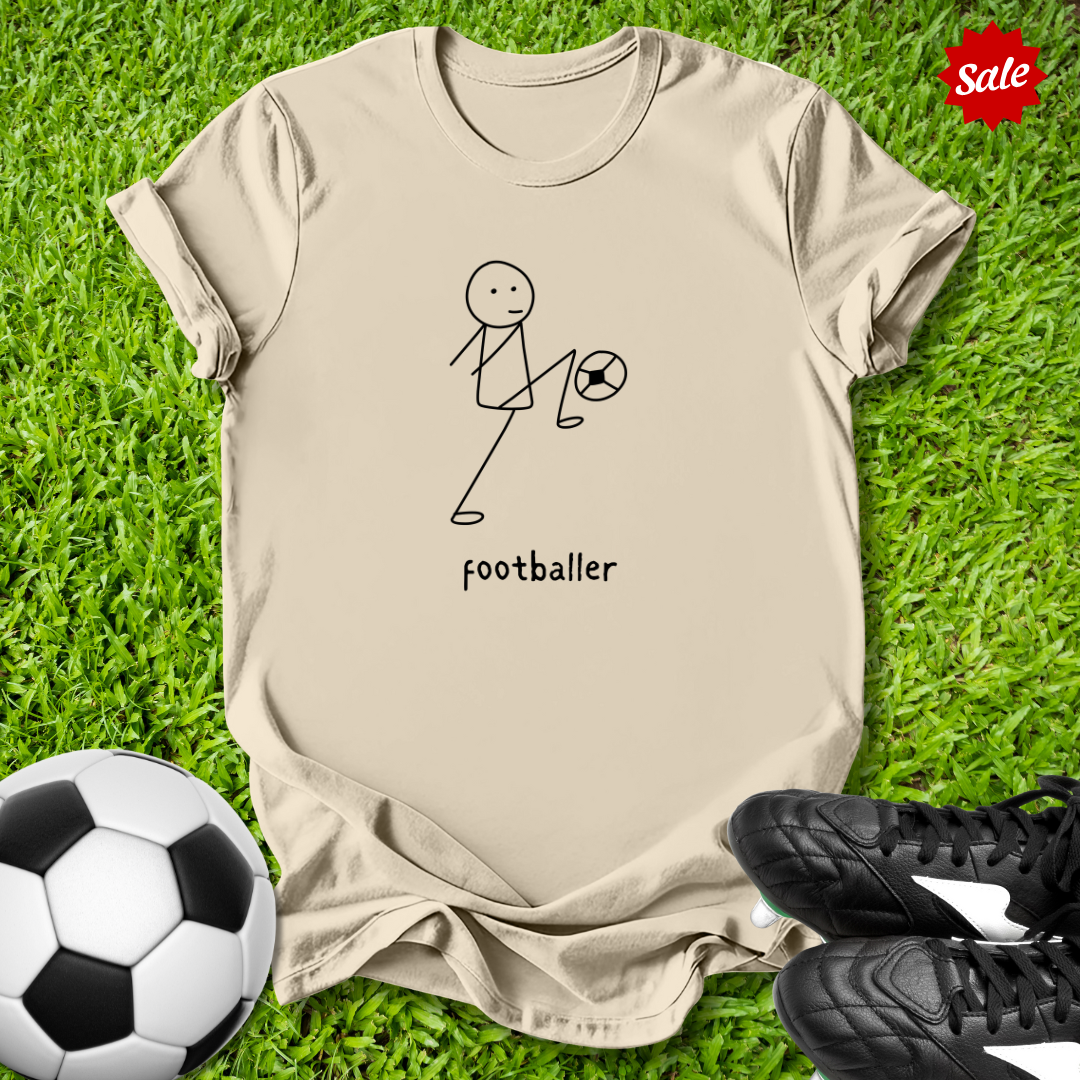 Footballer Stick Figure T-Shirt