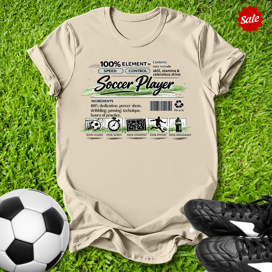 Soccer Player Label T-Shirt