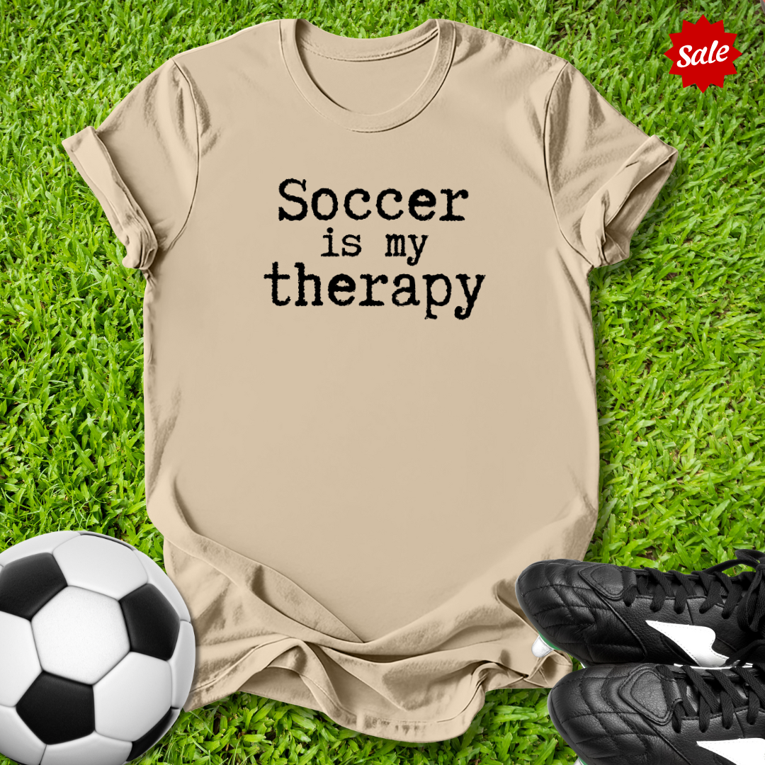 Soccer Is My Therapy Adult T-Shirt
