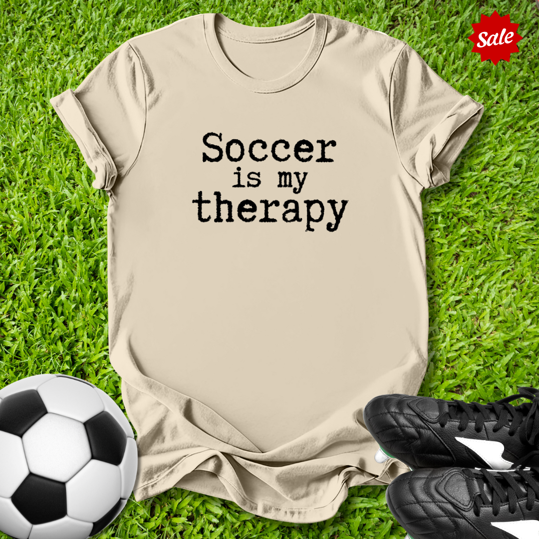 Soccer Is My Therapy Adult T-Shirt