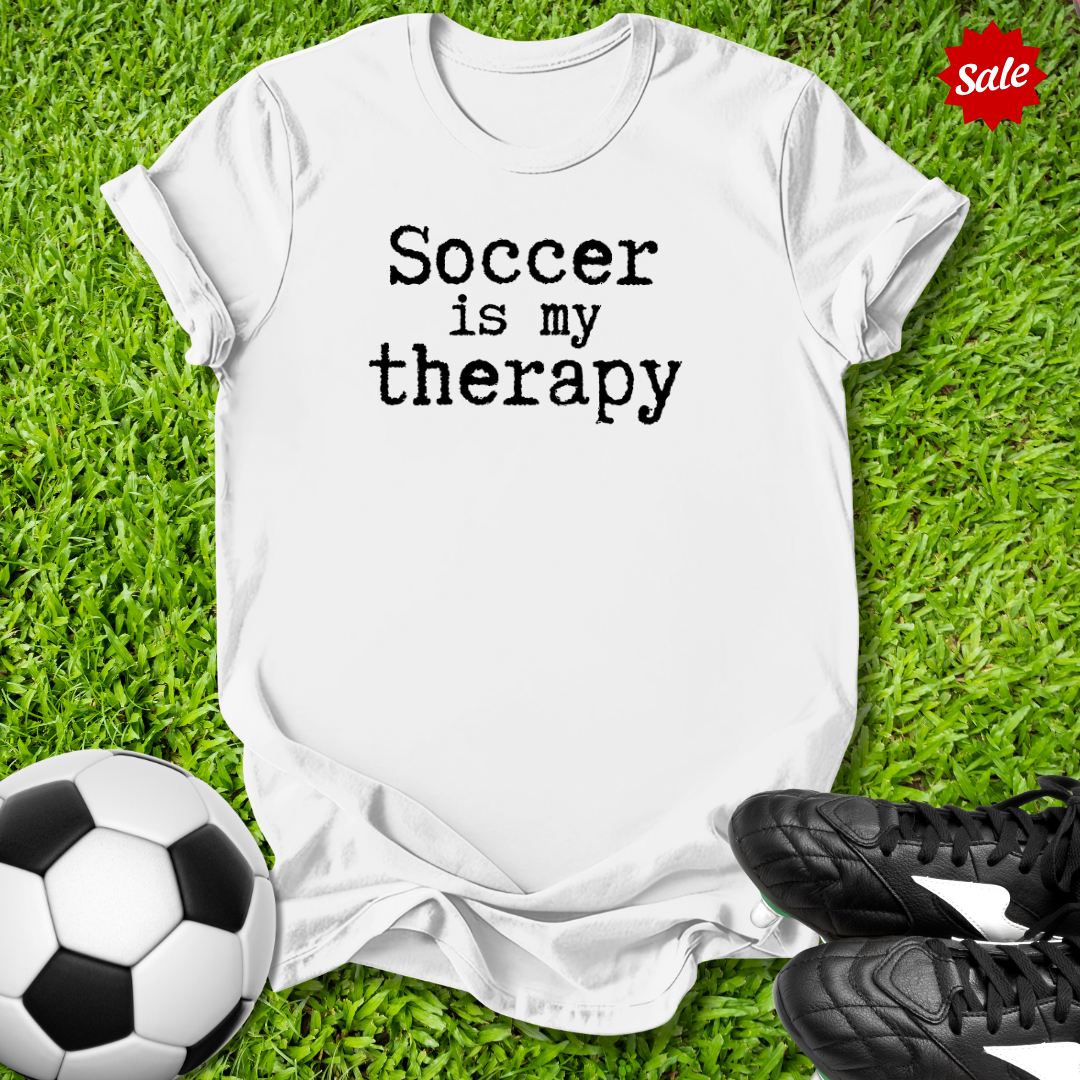 Soccer Is My Therapy Kids T‑Shirt