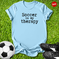 Soccer Is My Therapy Kids T‑Shirt