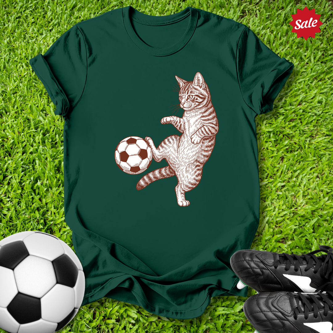 Vintage Tabby Footballer T-Shirt