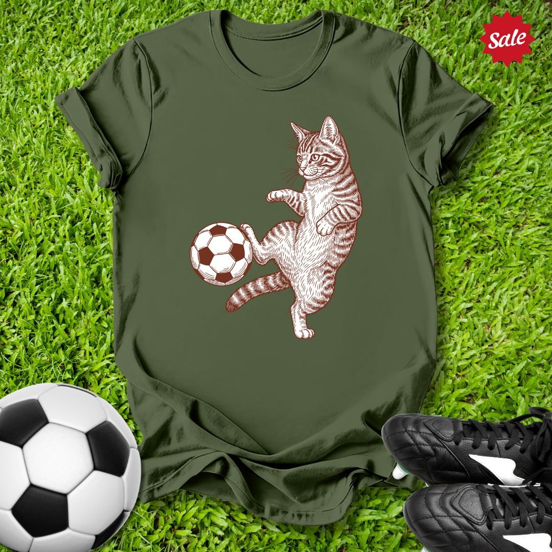 Vintage Tabby Footballer T-Shirt