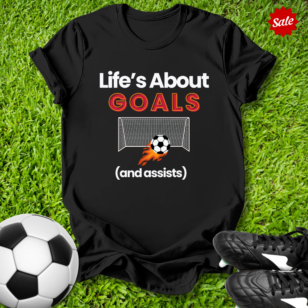 Life's About Goals Kids T‑Shirt