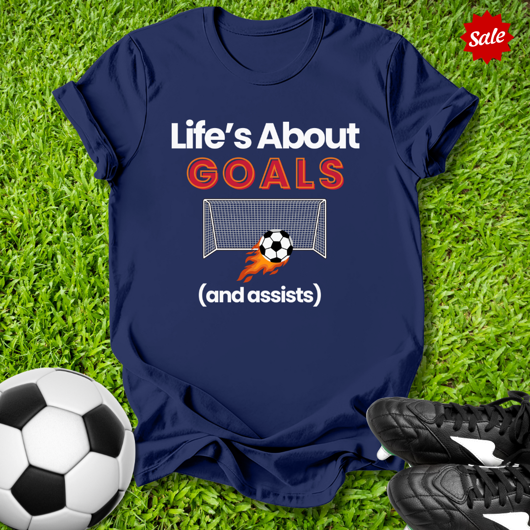 Life's About Goals Kids T‑Shirt