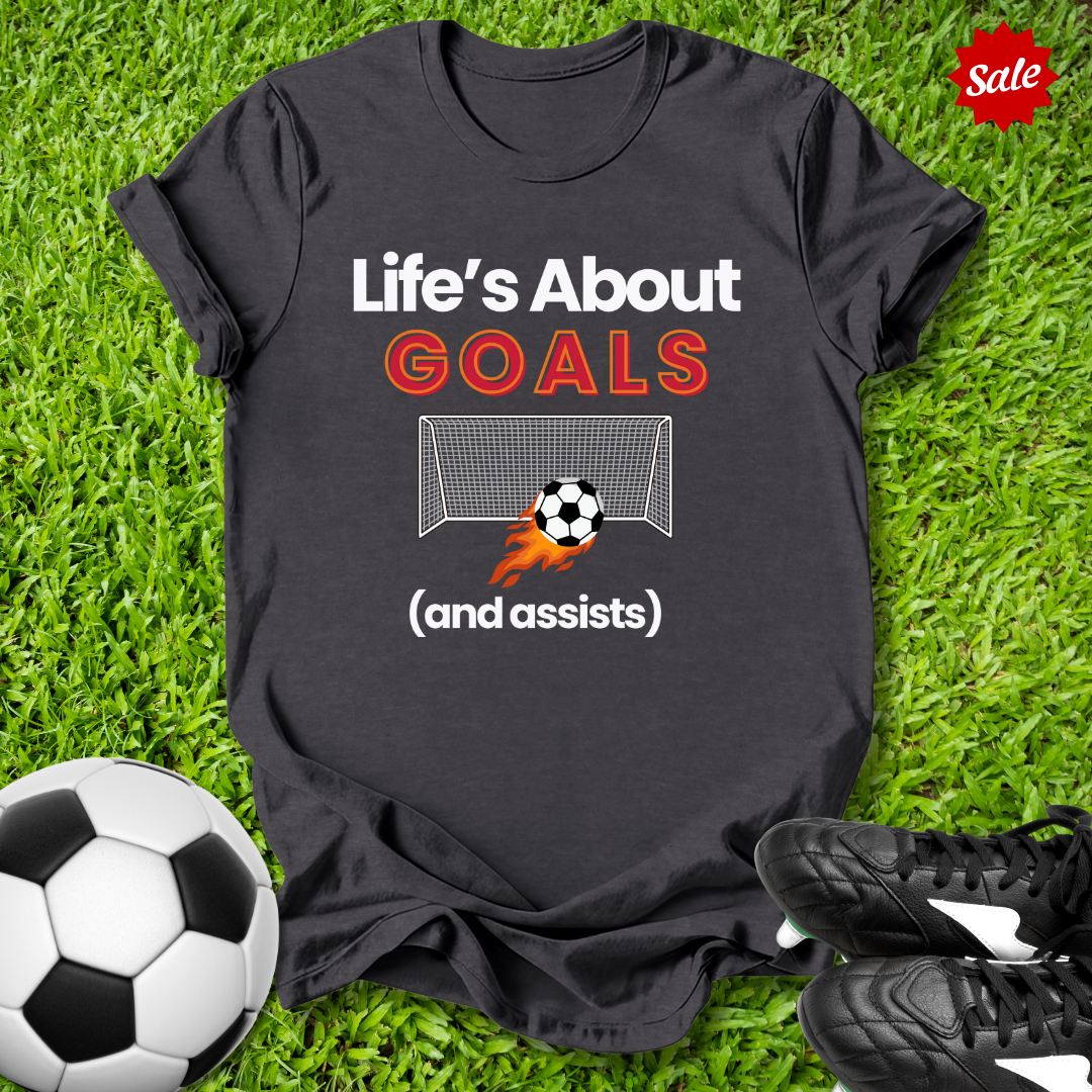 Life's About Goals Kids T‑Shirt