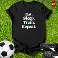 Eat Sleep Train Repeat Kids T-Shirt