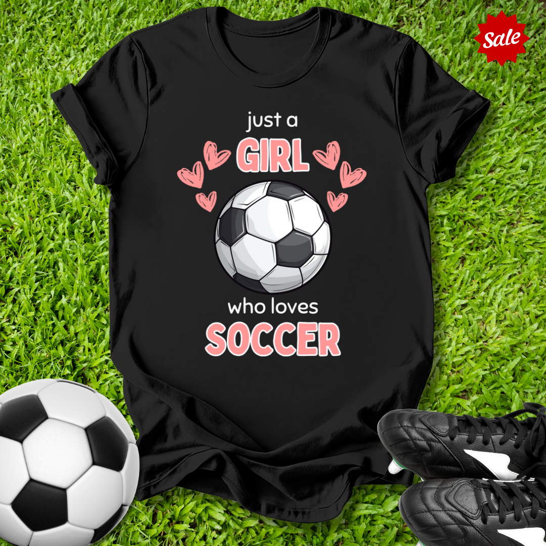 Just a Girl Who Loves Soccer Kids T-Shirt