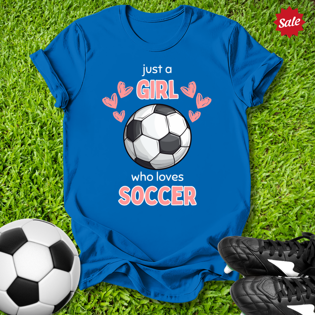 Just a Girl Who Loves Soccer Kids T-Shirt