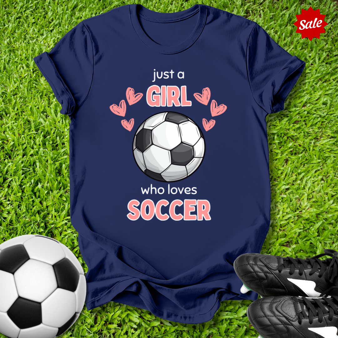 Just a Girl Who Loves Soccer Kids T-Shirt