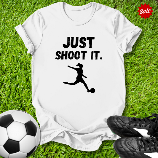 Just Shoot It Soccer Kids T‑Shirt