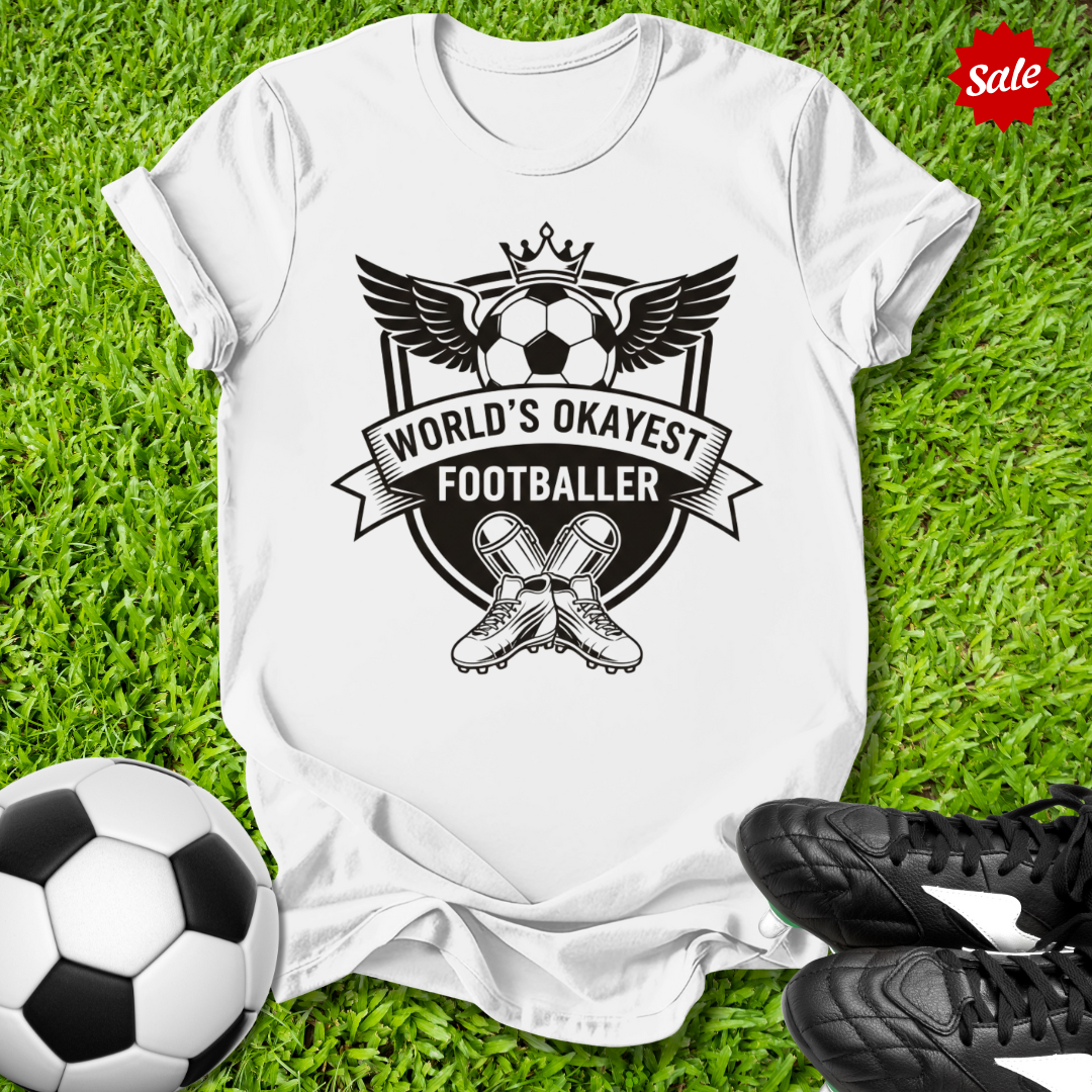 World's Okayest Footballer Kids T-Shirt