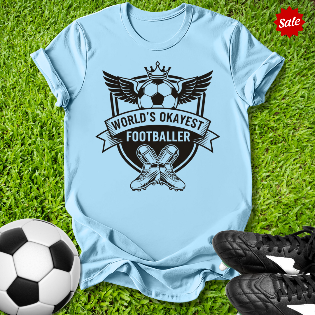 World's Okayest Footballer Kids T-Shirt
