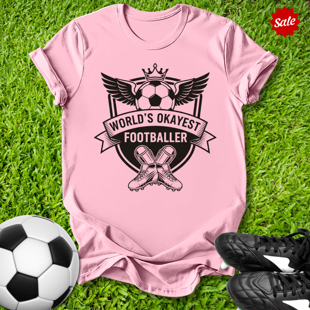 World's Okayest Footballer Kids T-Shirt