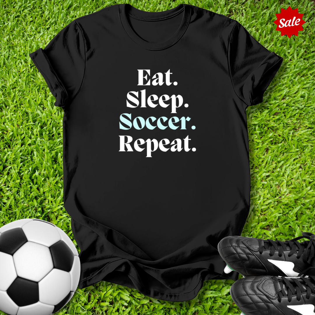 Eat Sleep Soccer Repeat Kids T-Shirt