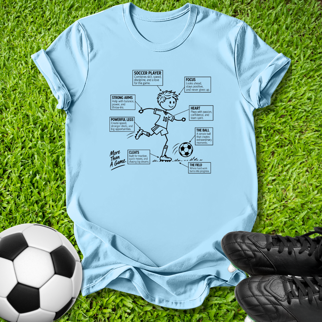 Soccer Player Diagram Kids T-Shirt